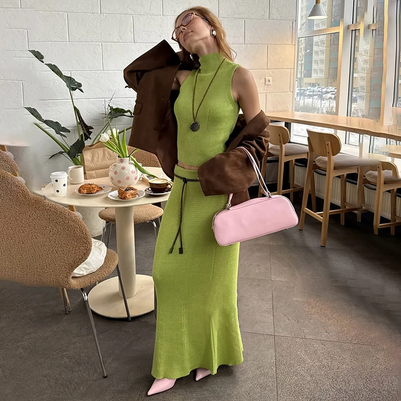 Tornova элегантный комплект трикотажного платья - Фотография_2