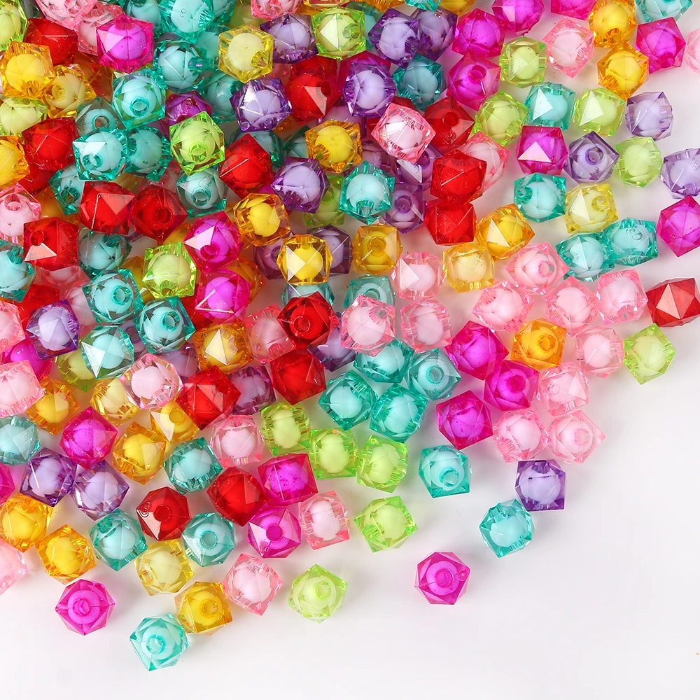 Квадратные бусины акриловые граненые - Фотография_4