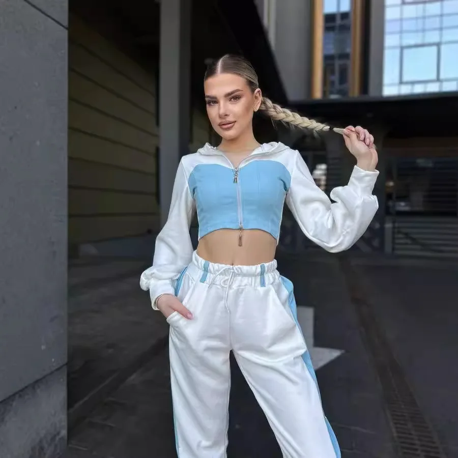 Повседневные лоскутные джинсовые комплекты из 2 предметов - Фотография_3