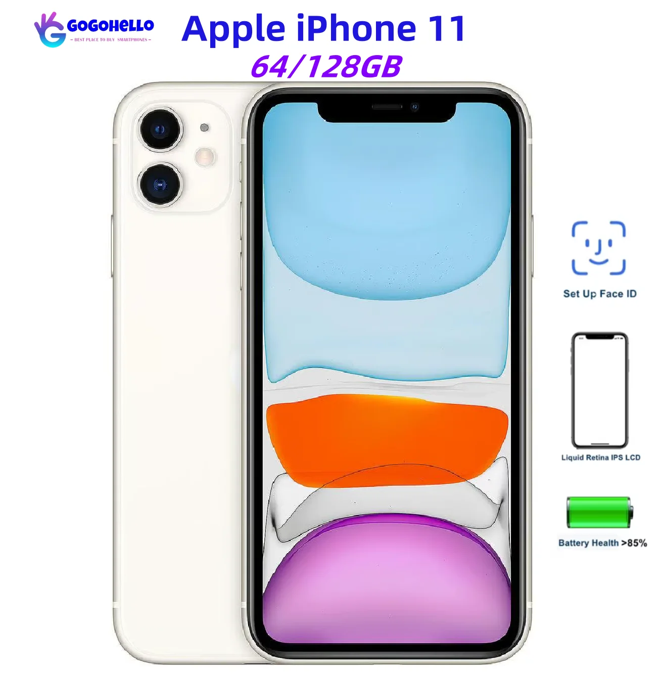 98% новый разблокированный оригинальный apple iphone 11 64/128 гб 6