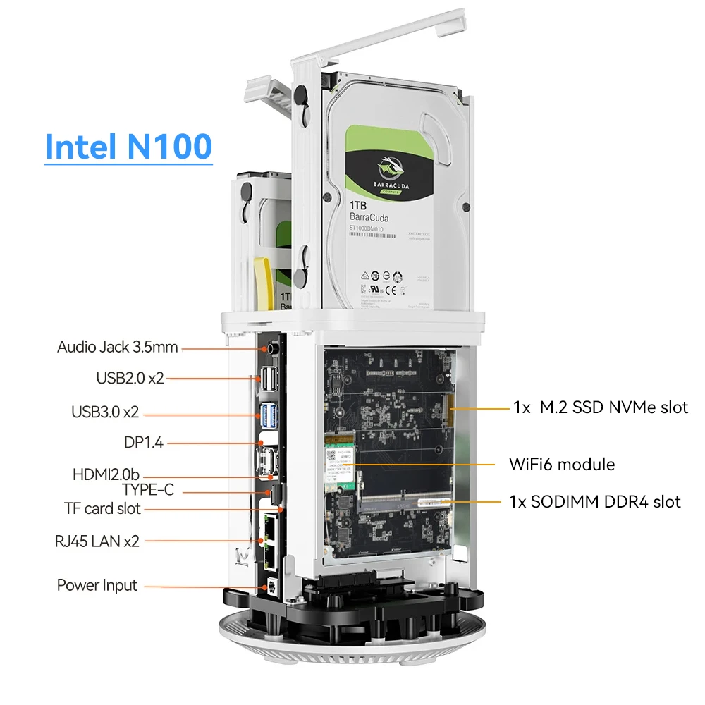 Nas мини-пк intel n100 ryzen 7 5825u ddr4 m - Фотография_3