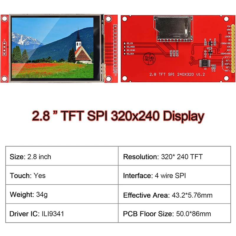 2,8-дюймовый ili9341 spi tft жк-дисплей - Фотография_2