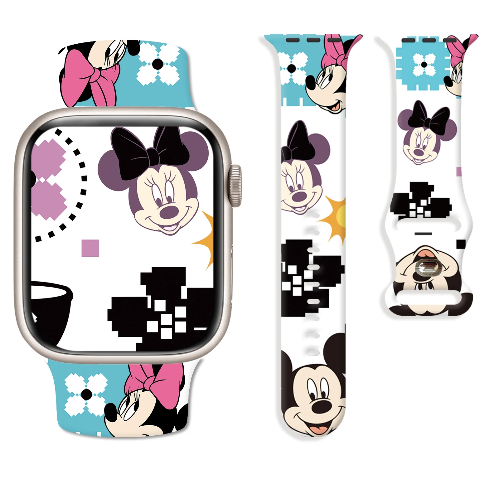 Ремешок для часов с принтом disney mickey club 3 для apple watch 11