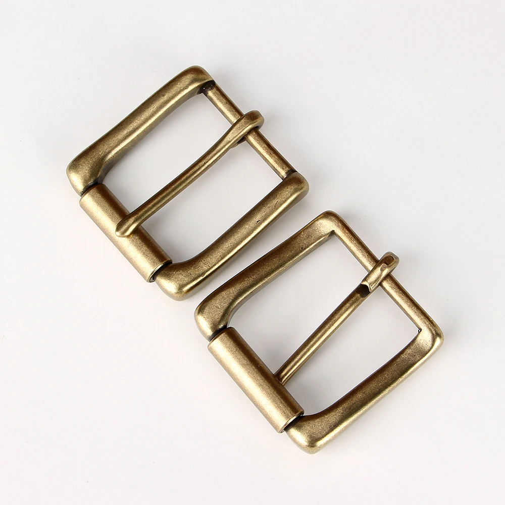 40 мм высококачественная однотонная латунная металлическая пряжка на пятке - Фотография_6
