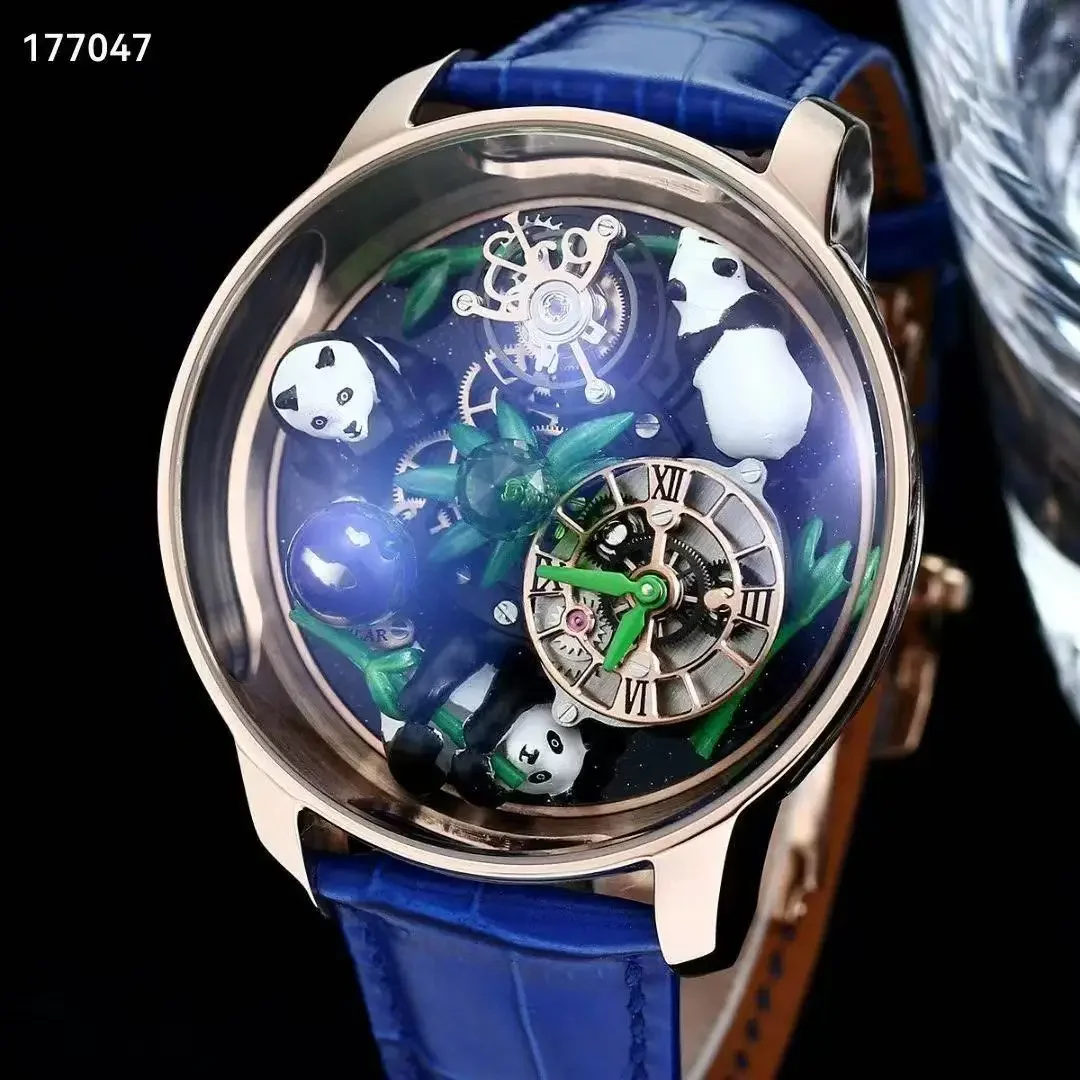 Водонепроницаемые механические часы celestial tourbillon panda - Фотография_4