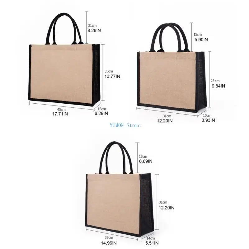D0ud jute burlap tote bagd большие - Фотография_6