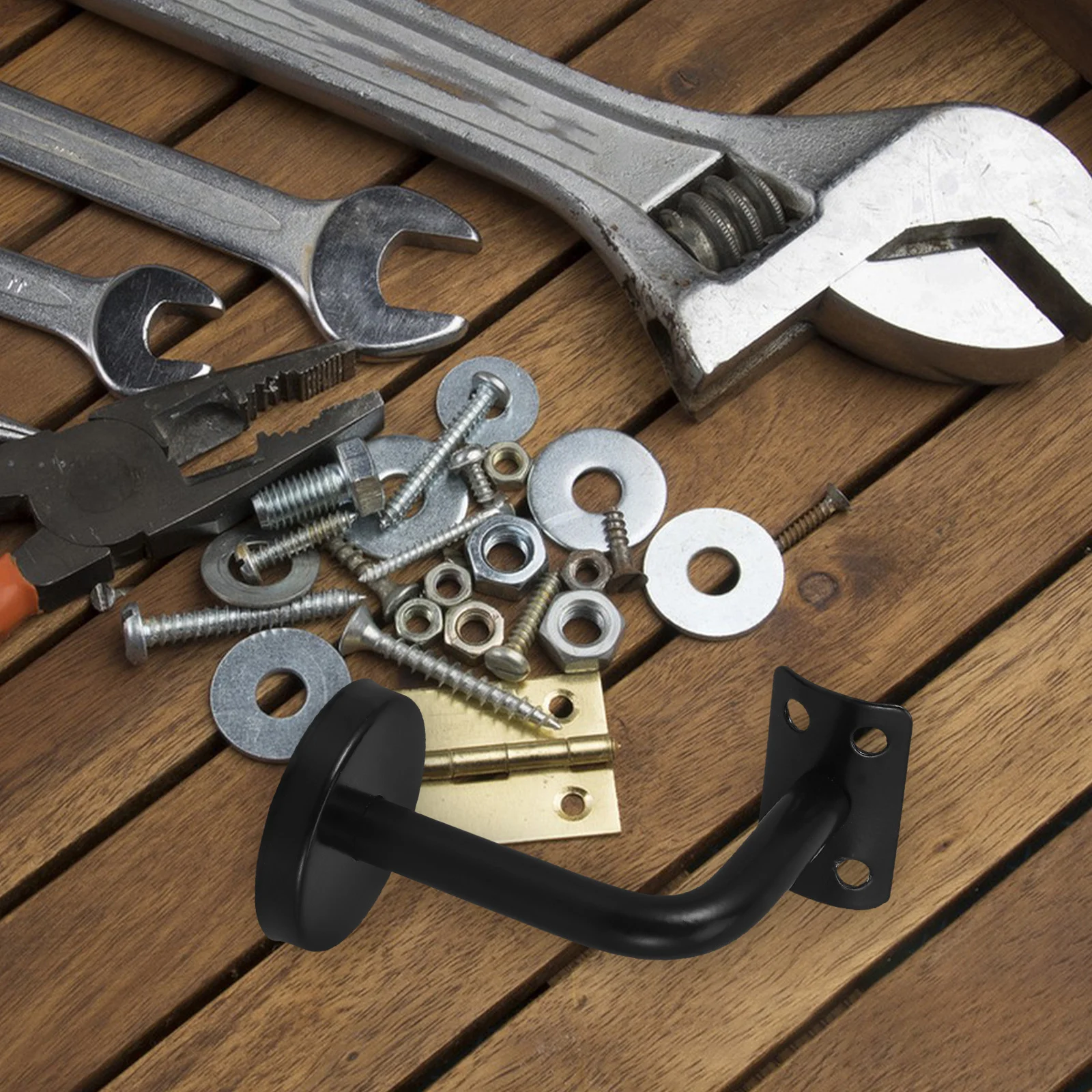 Черный окрашенный настенный кронштейн для перил из нержавеющей стали