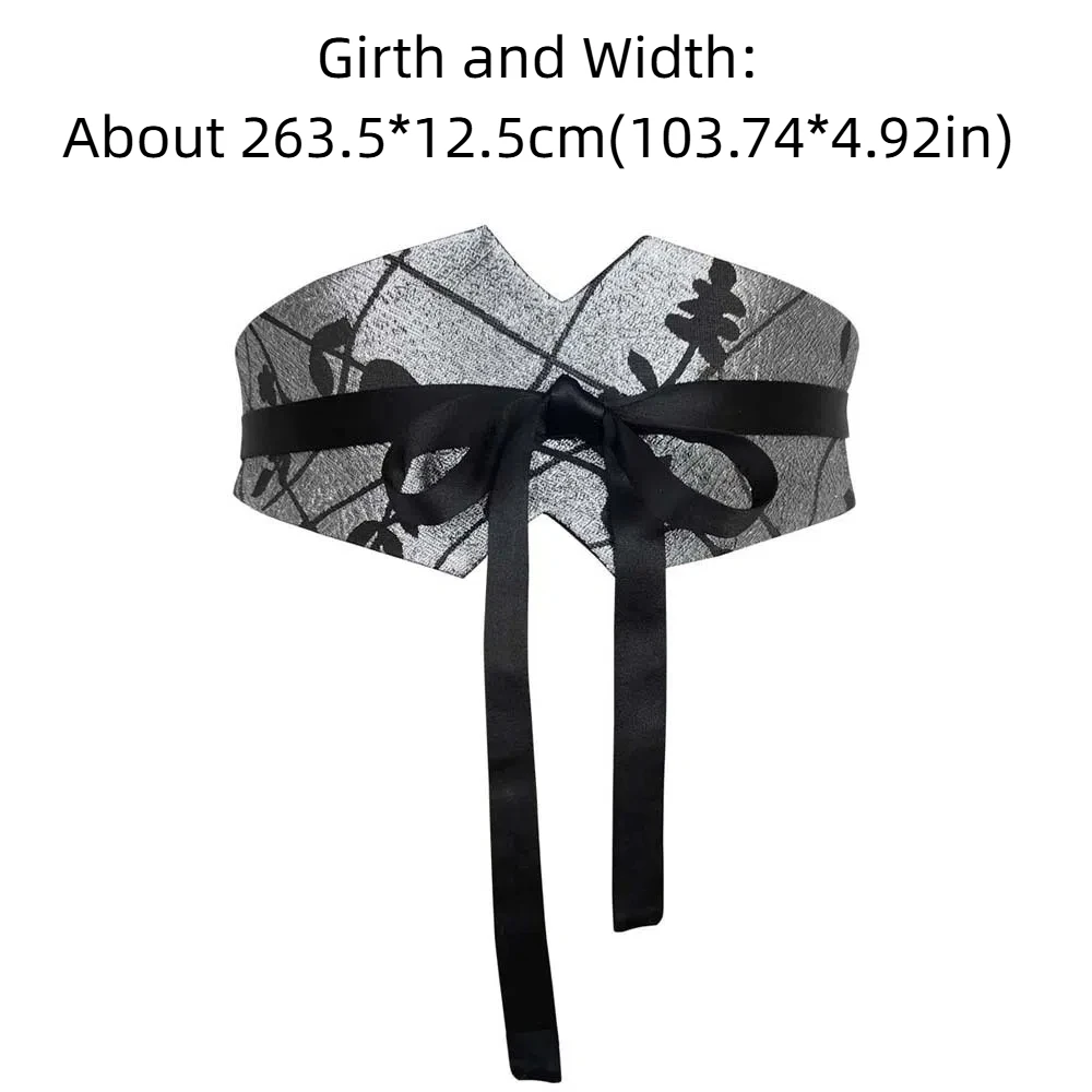 Регулируемый китайский широкий пояс с принтом - Фотография_6