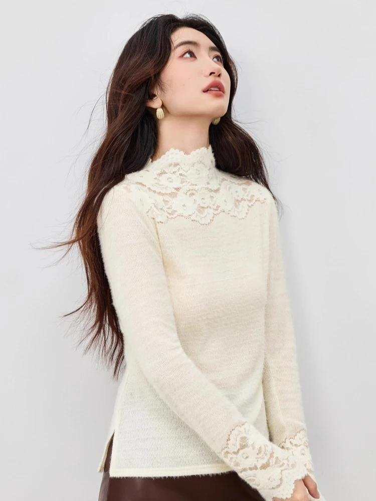 Sentubila женские элегантные кружевные пуловеры - Фотография_4
