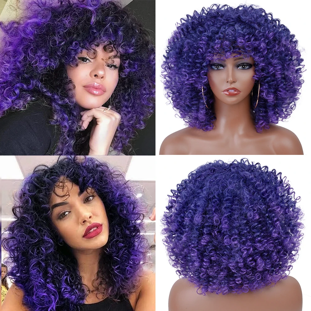 Красные вьющиеся парики для чернокожих женщин - Фотография_2