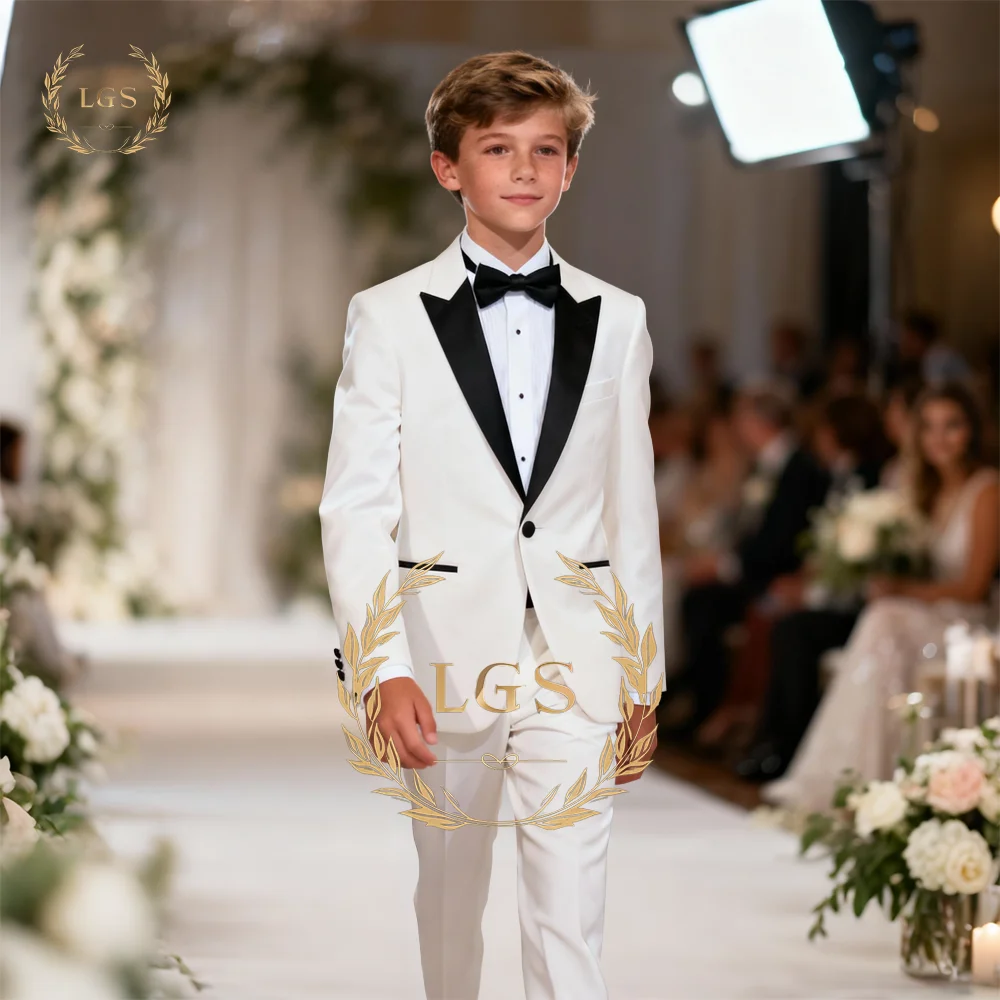 Стильный черно-белый костюм из двух предметов для мальчиков