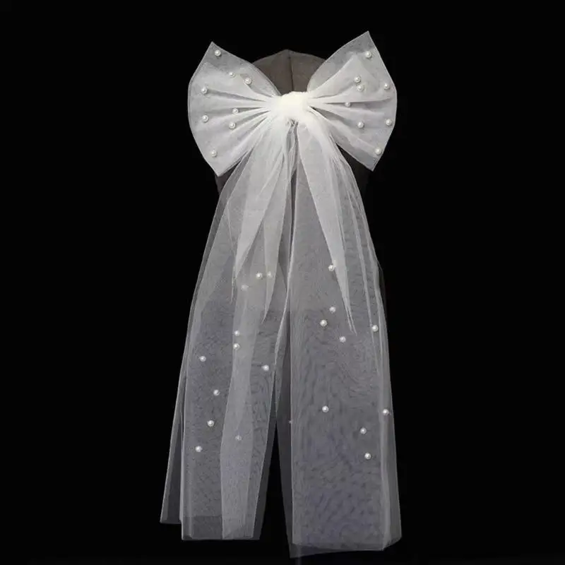 A52e short tulle bownot bridal - Фотография_5