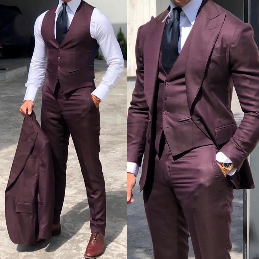 Classy wedding tuxedos suits slim - Фотография_2