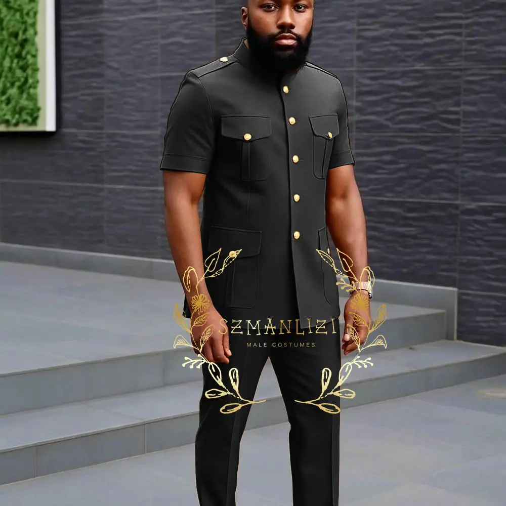 Мужские костюмы высокого качества с коротким рукавом - Фотография_3