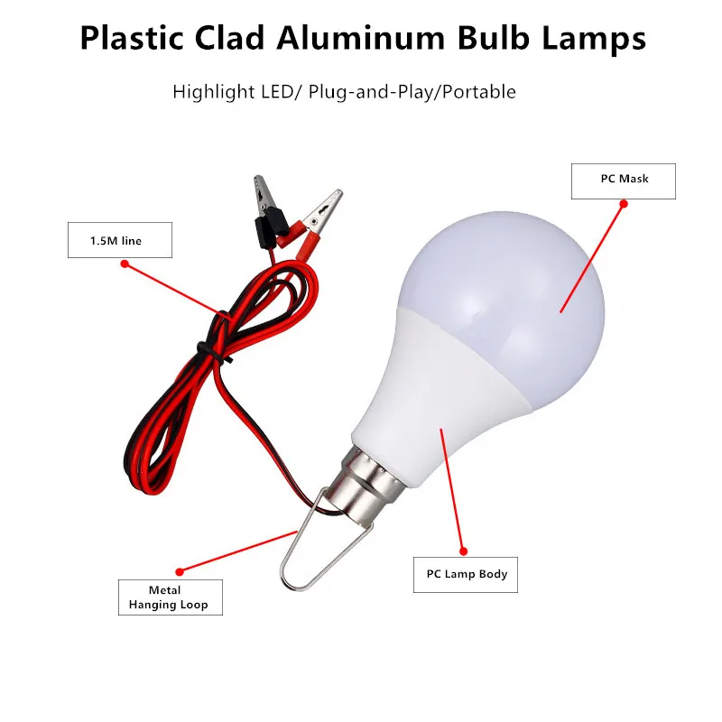 Лампочка led dc 12v 12v - 85v 3w 5w 9w 12w 15w 18w с 1 - Фотография_2