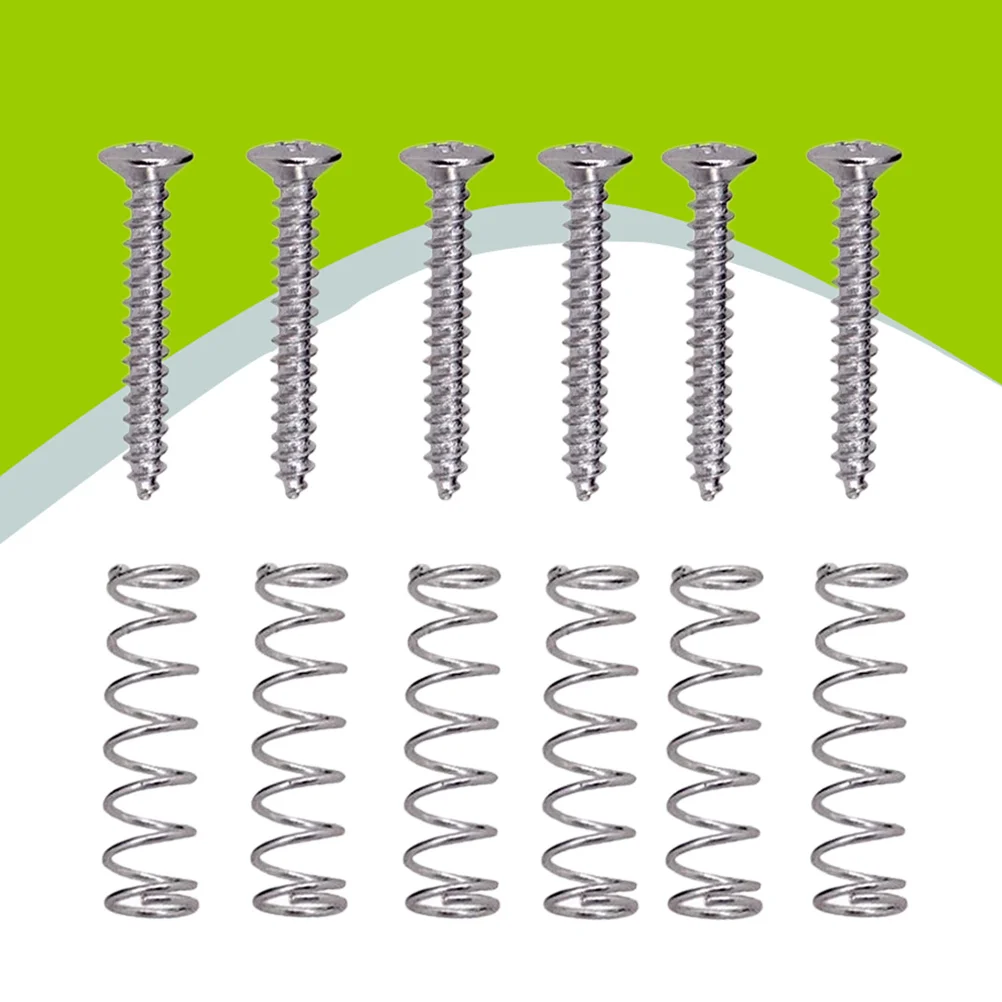 6, серебряные винты для звукоснимателя электрогитары - Фотография_3