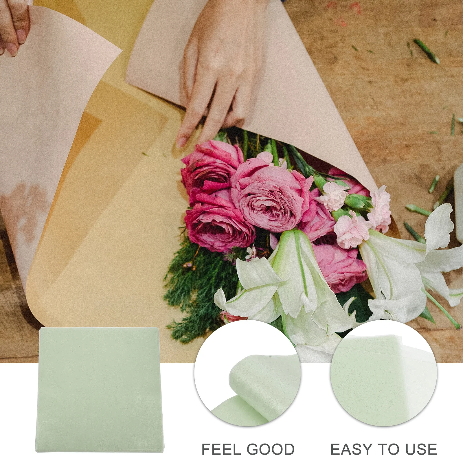 Водостойкая грушевидная папиросная бумага зеленого цвета - Фотография_4