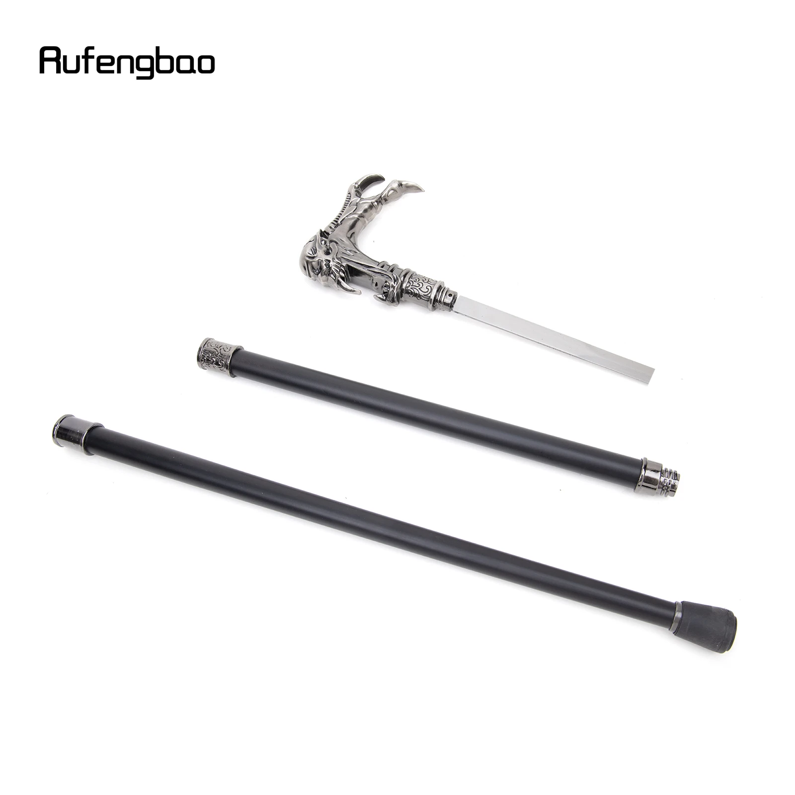 Трость с головой черепа-призрака и скрытой пластиной - Фотография_3