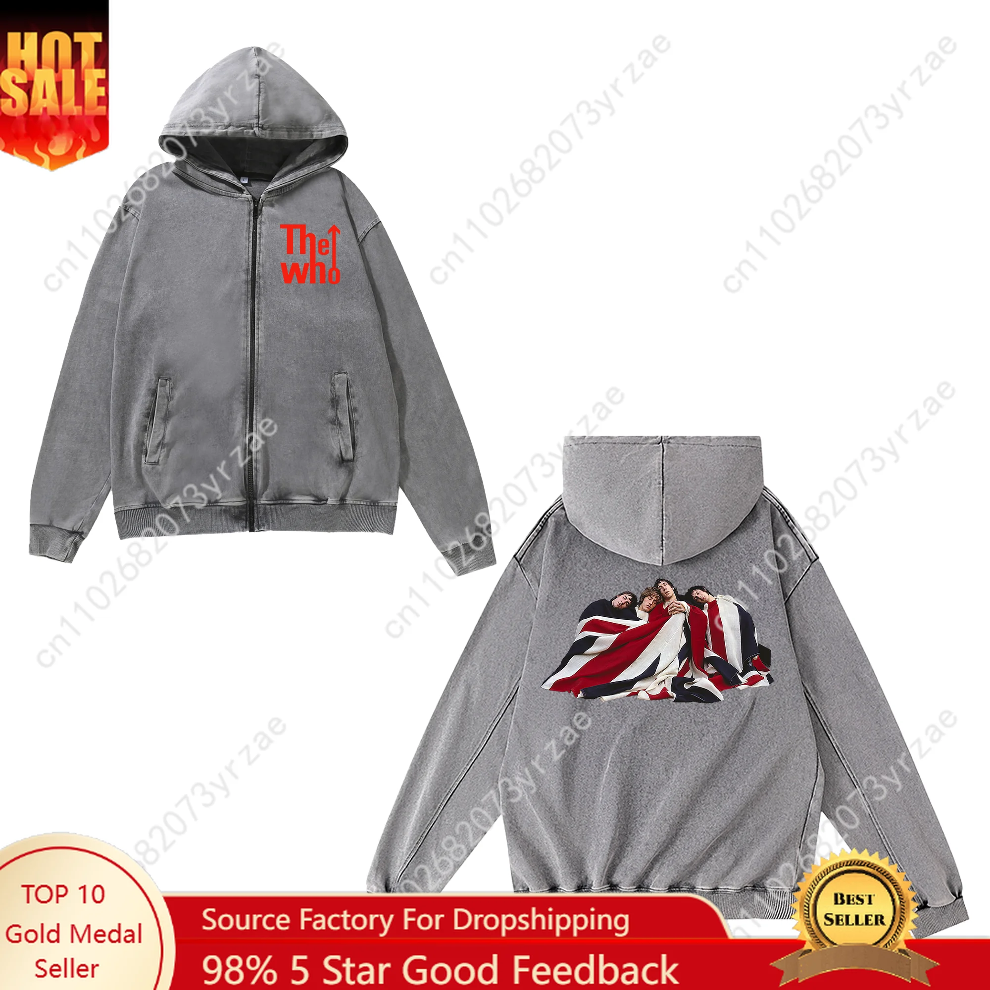 Толстовка на молнии who для мужчин и женщин