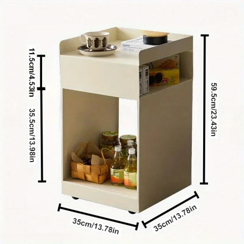 Современный красный торцевой столик — сборка не требуется - Фотография_4