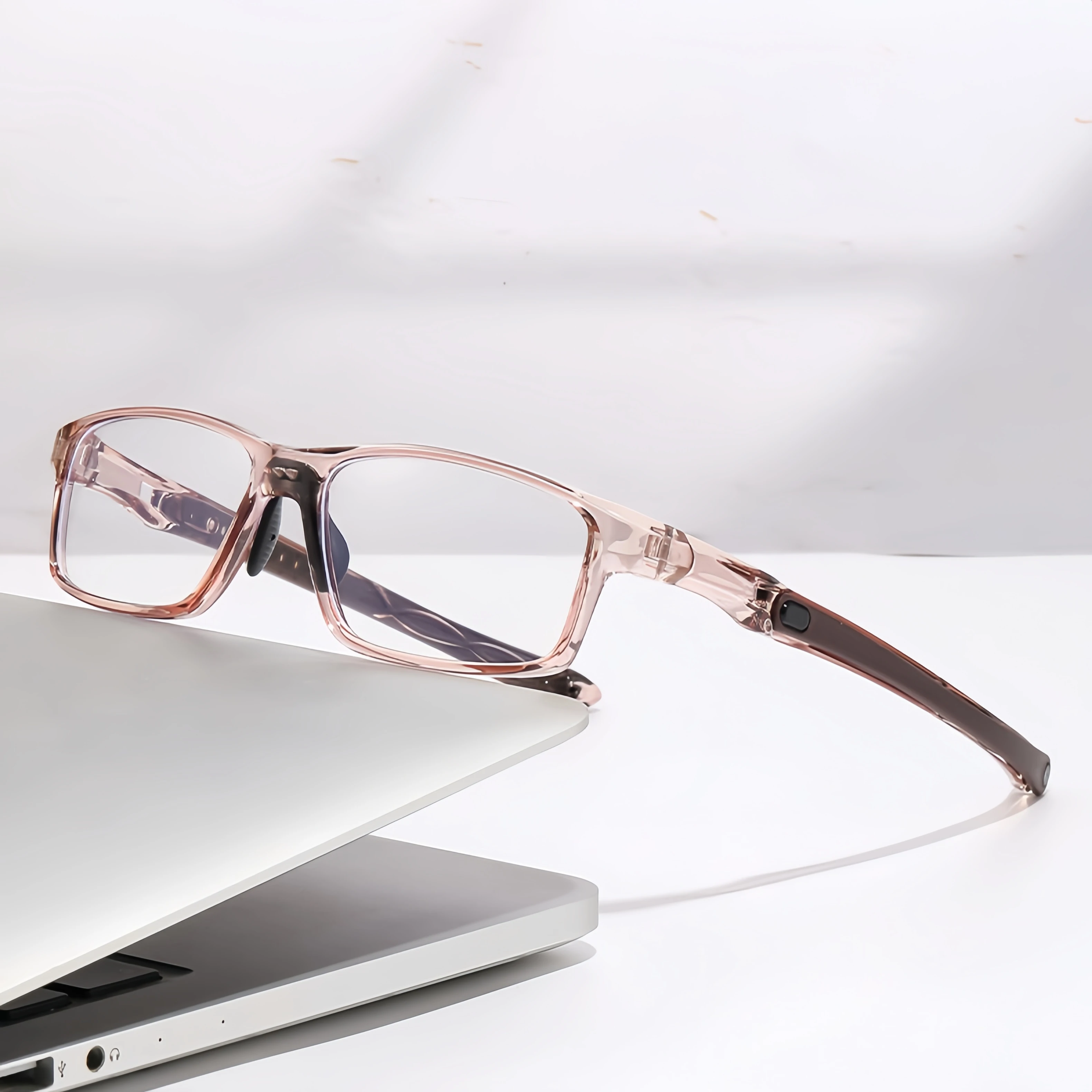 Tr90 модные уличные нескользящие спортивные очки в квадратной оправе - Фотография_4