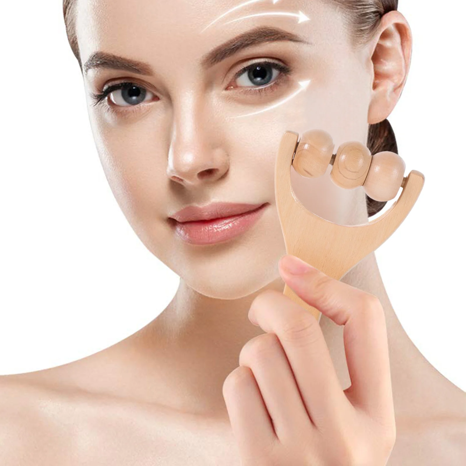 Массажный роликовый массажер из натурального дерева - Фотография_2