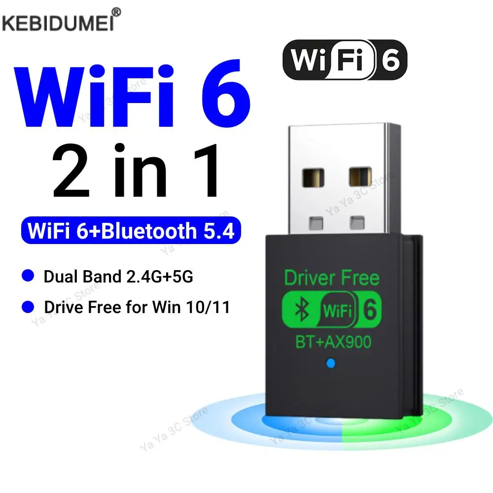 Usb wifi bluetooth 5.4 адаптер 2в1 dongle двухдиапазонный 2