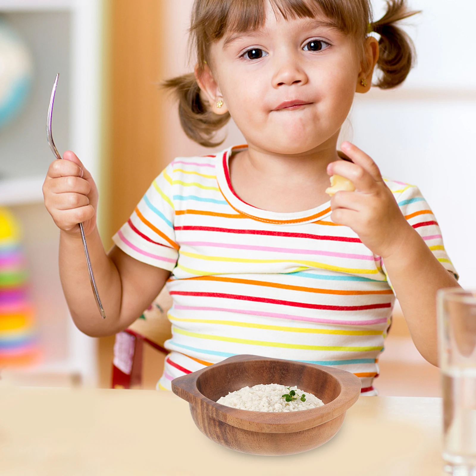 Детская еда, деревянная миска для завтрака для малышей