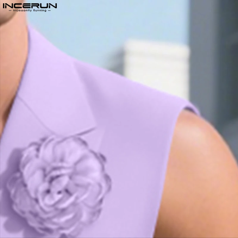 Incerun мужской пиджак жилеты с - Фотография_4