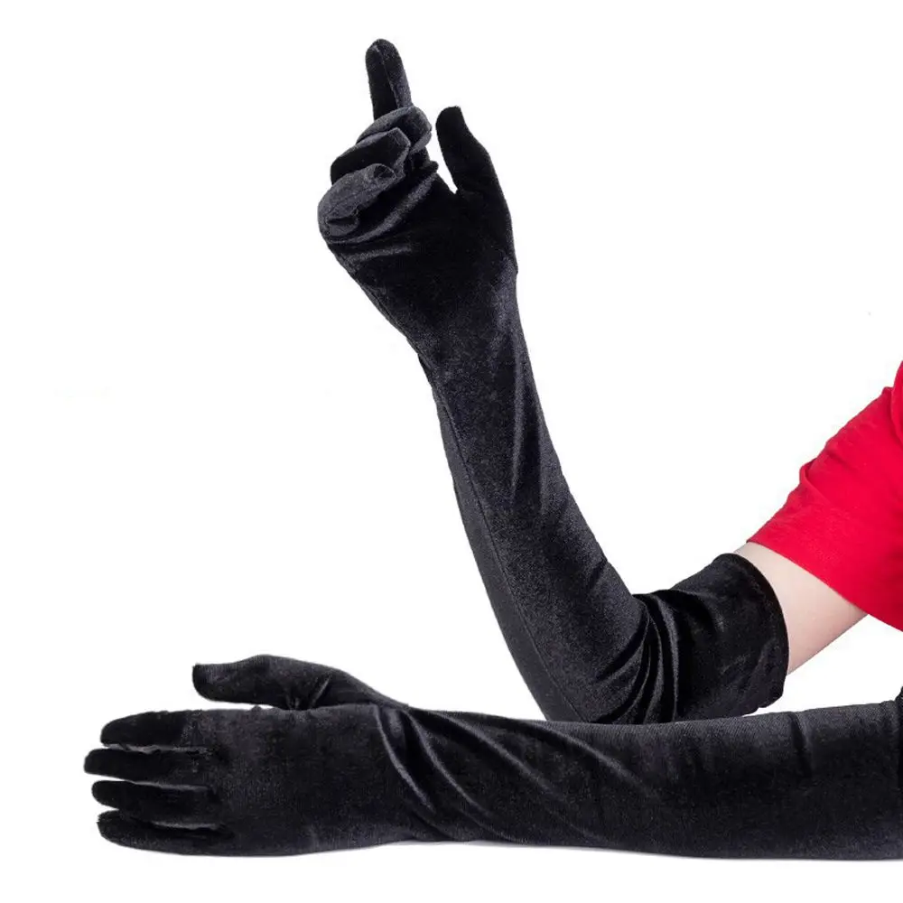 Элегантные эластичные женские перчатки для косплея - Фотография_6