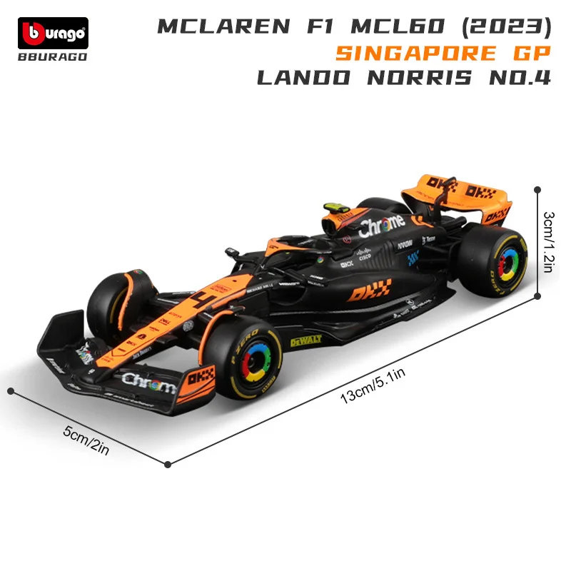 Bburago 1:43 mclaren 2024 mcl38 miami gp formula racing - Фотография_5