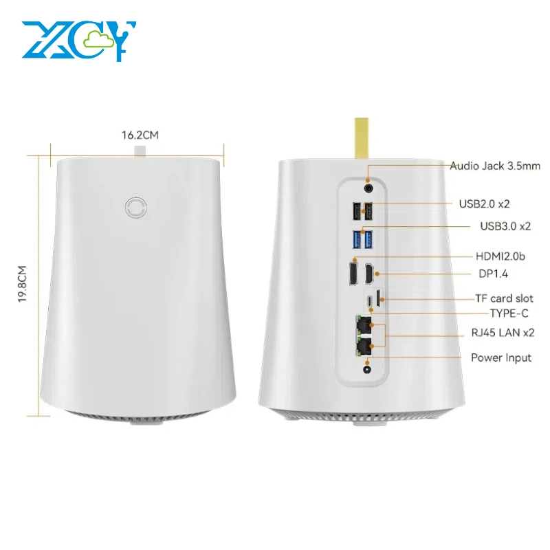 Xcy мини-пк nas брандмауэр router r7-5825u/n100 ddr4 wifi6 m