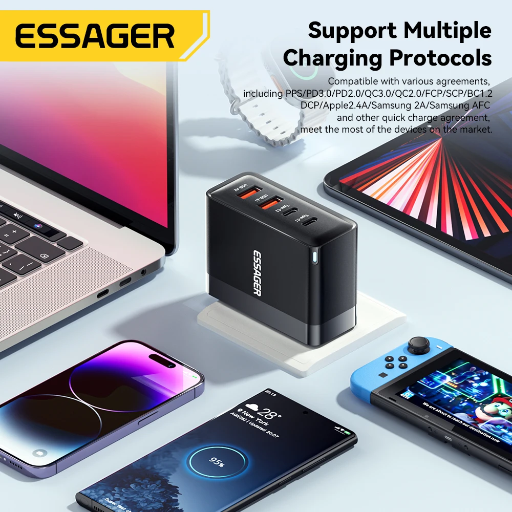 Сша/kr plug usb type c gan зарядное - Фотография_4