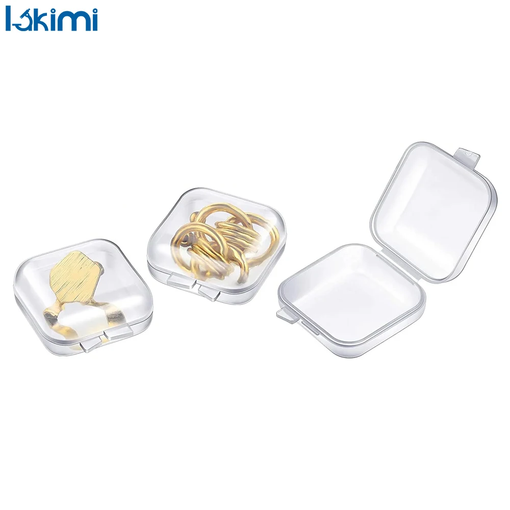 Мини-прозрачная пластиковая коробка для хранения ювелирных изделий