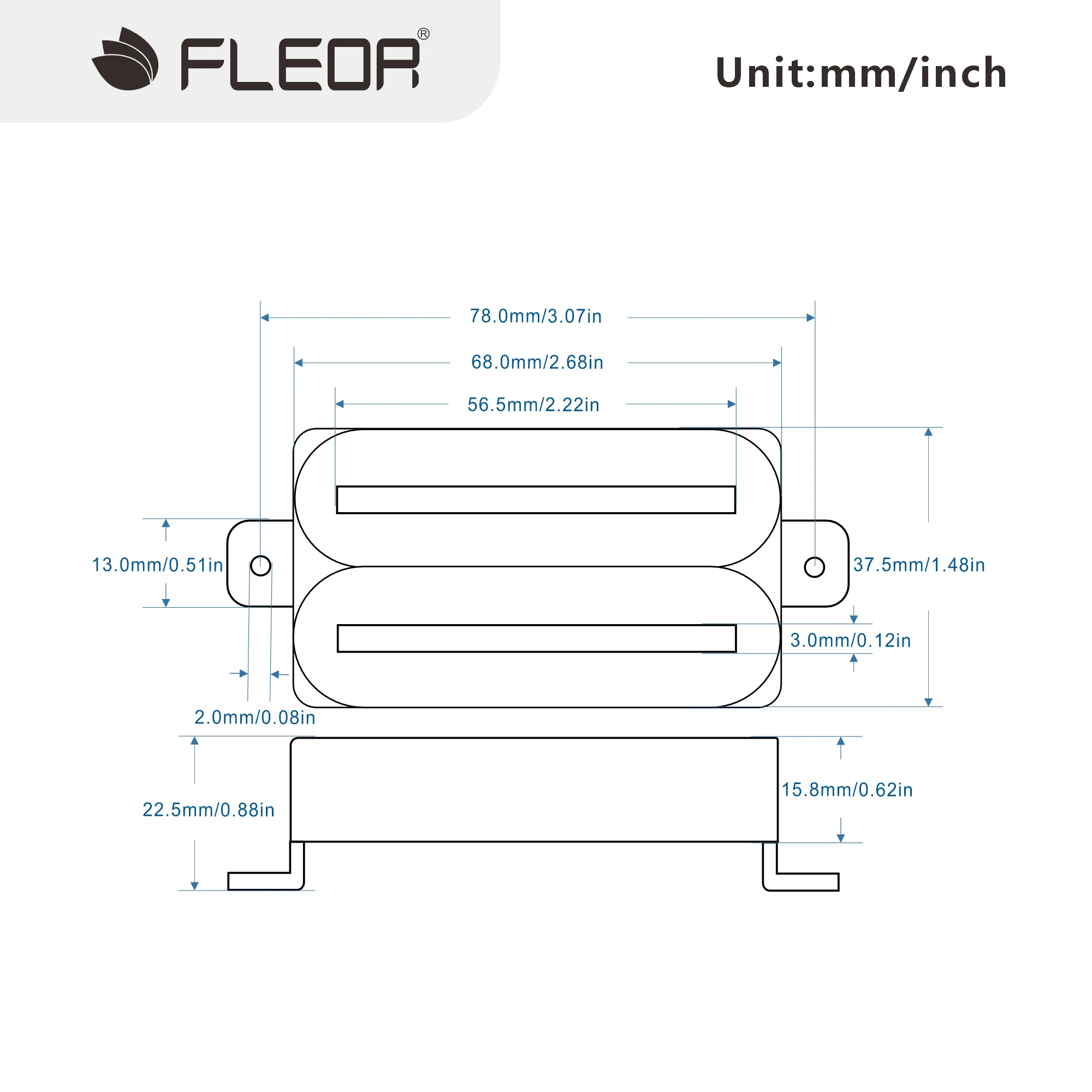 Fleor dual rails pickup электрогитара - Фотография_6