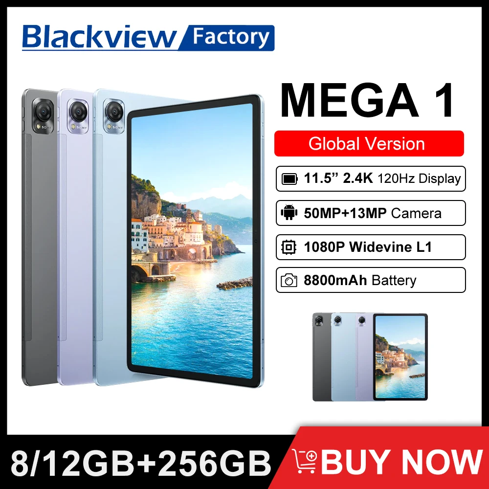 Планшет blackview mega 1 8 гб 256 гб 50 мп+13 мп камера 11