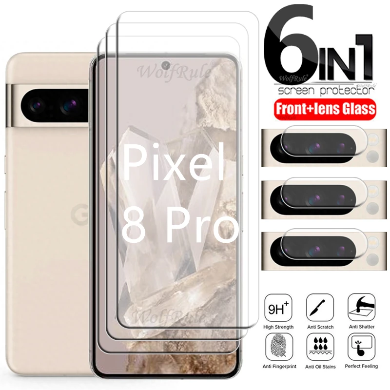 Закаленное стекло 6 в 1 для google pixel 8 pro