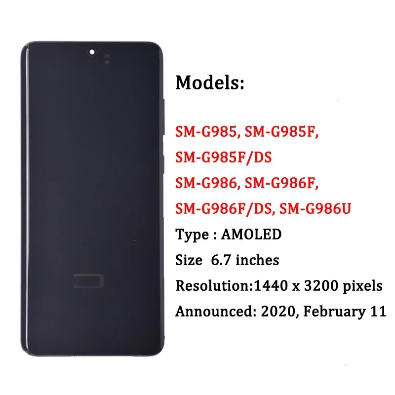6,7-дюймовый amoled жк-дисплей для samsung s20 plus - Фотография_2