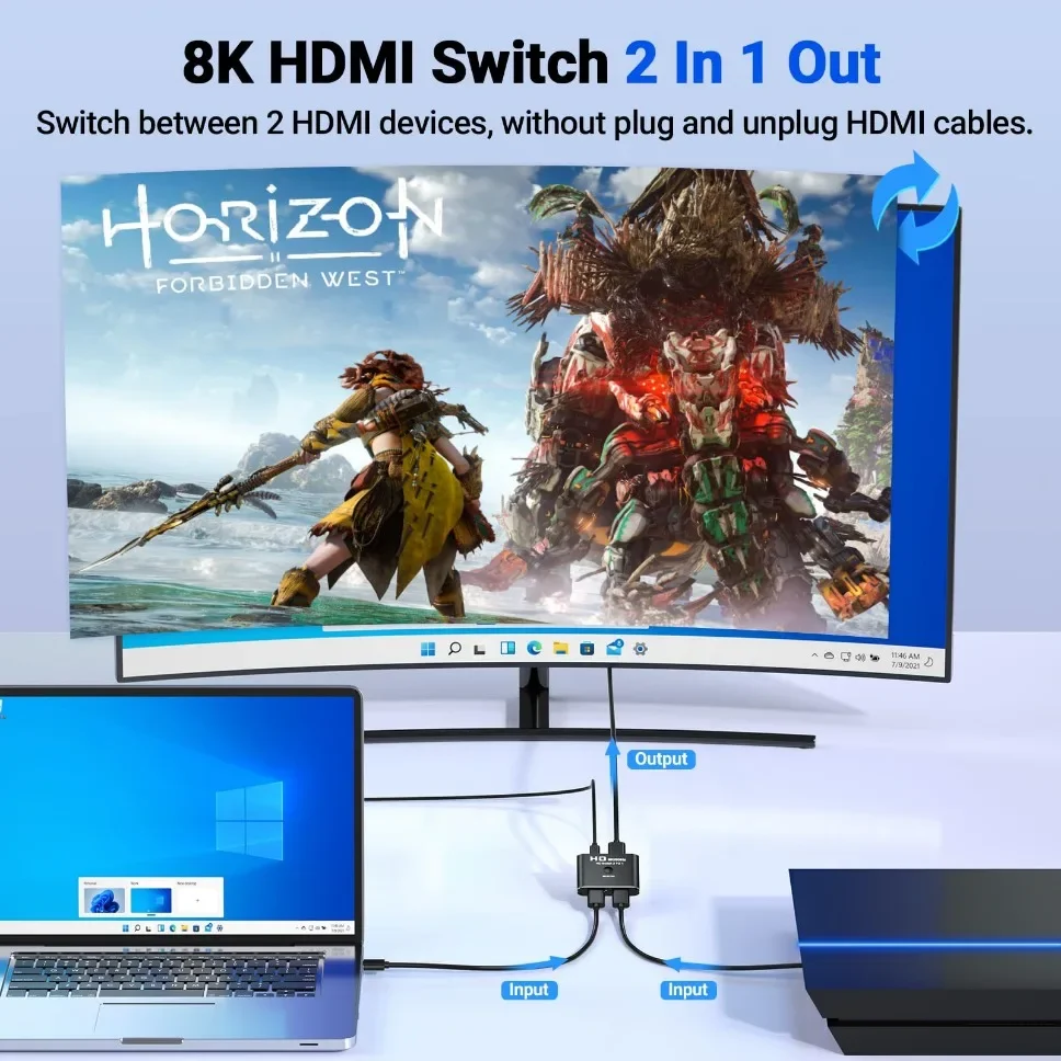 8k 60 гц hdmi-совместимый переключатель-сплиттер - Фотография_4