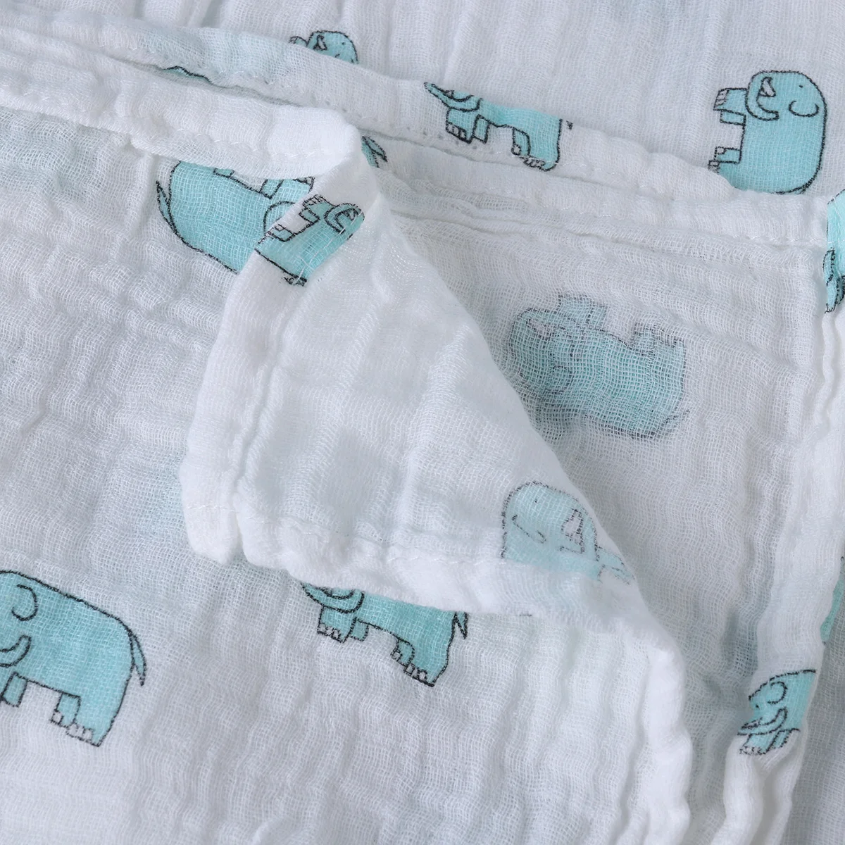 Мягкое муслиновое хлопковое детское пеленальное одеяло - Фотография_3