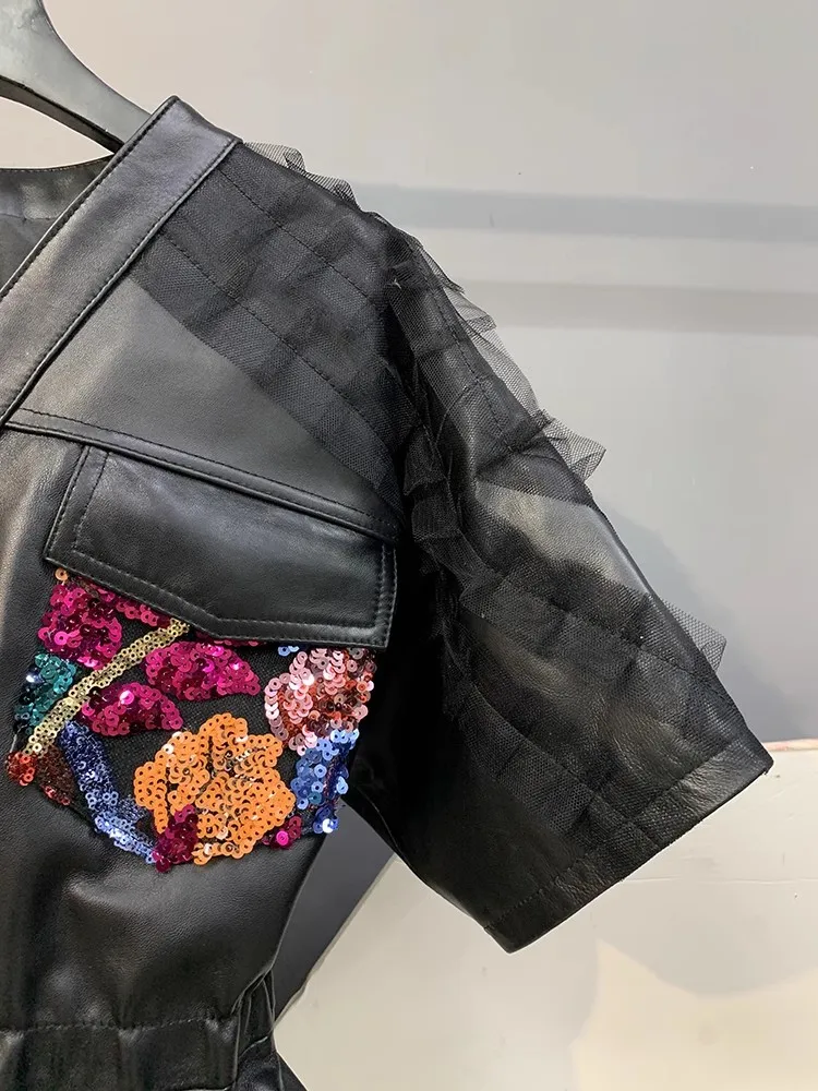 Женская куртка из натуральной кожи из овчины - Фотография_4