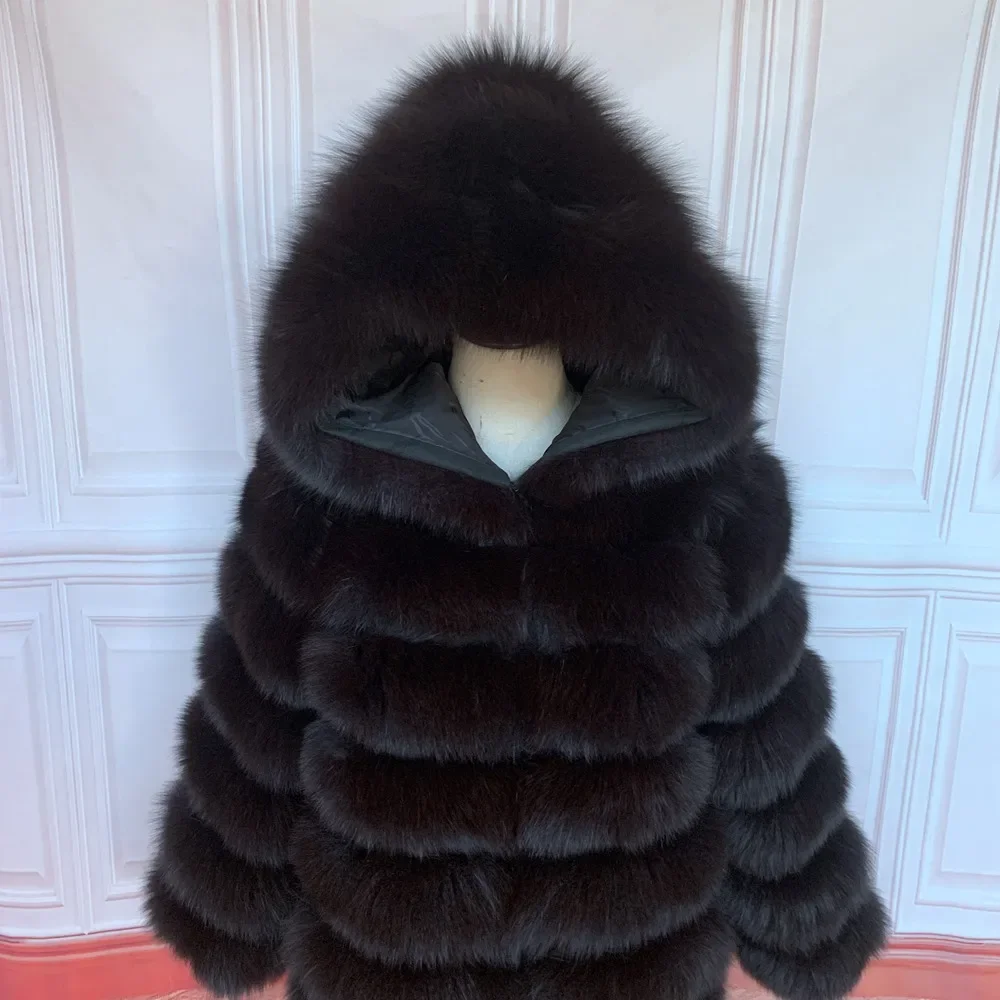 Queentina шуба с капюшоном женская - Фотография_6