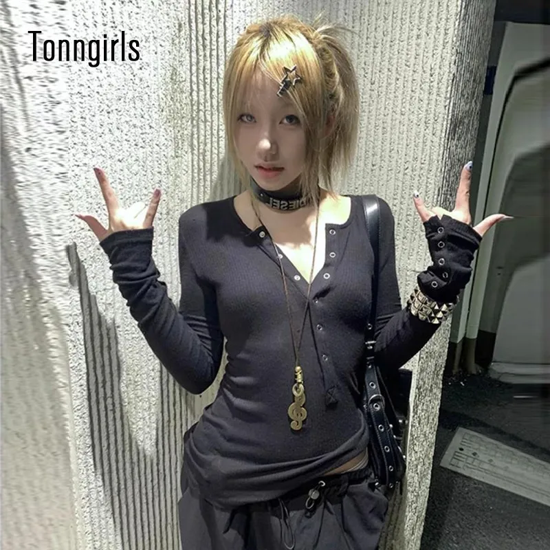 Tonngirls y2k японская футболка