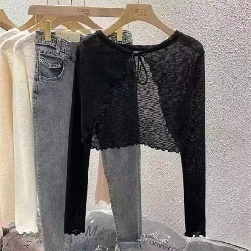 Белый вязаный кардиган - Фотография_5