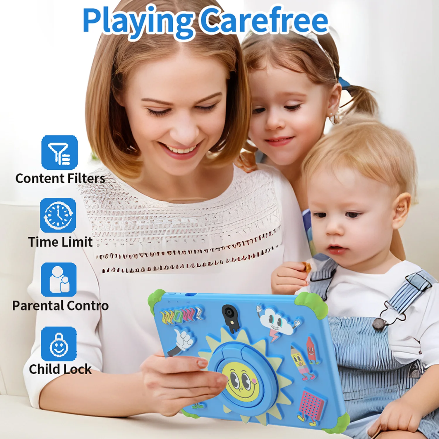 Новый планшет 5g wifi android с мультяшным узором - Фотография_5