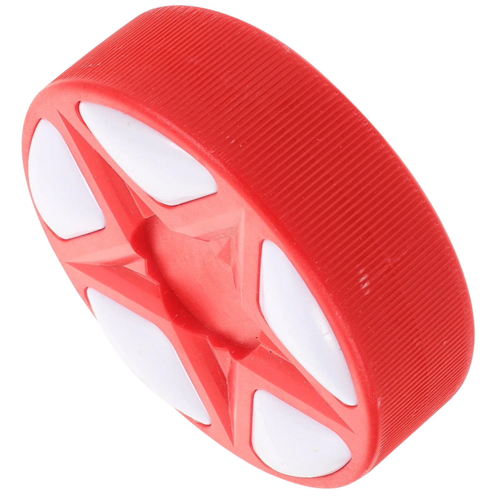 Красная линейная хоккейная шайба - Фотография_6