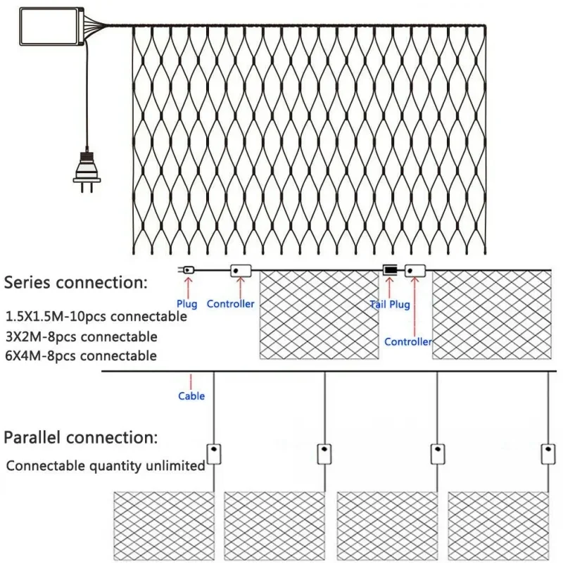 4x6m 3x3m рождественские гирлянды - Фотография_6