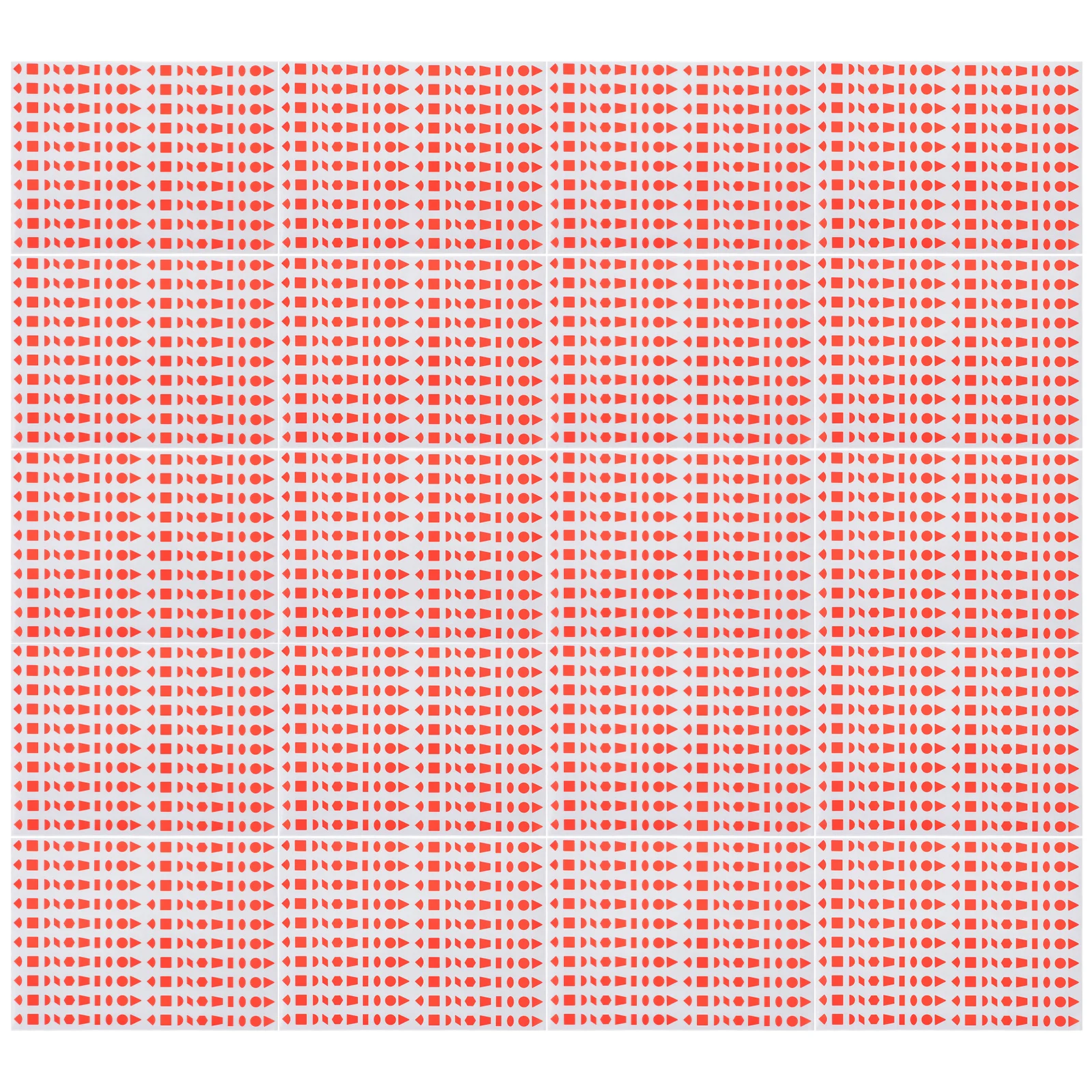 20 листов геометрические наклейки