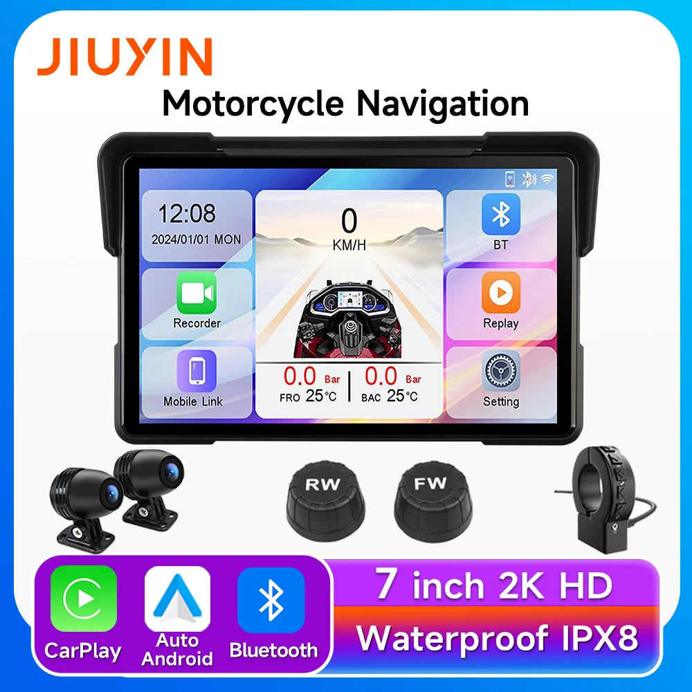 7-дюймовый 2k hd мотоциклетный