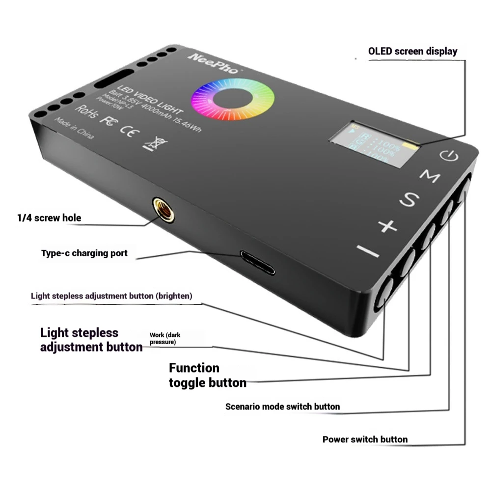 Neepho rgb phone light портативный - Фотография_4